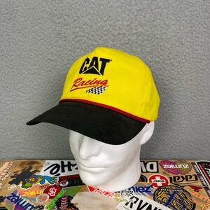 Vintage 90s Caterpillar nascar racing SnapBack hat‎